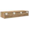 Wall Shelf with Drawers - Artisian Oak 100x36 cm | HipoMarket