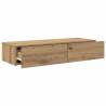 Wall Shelf with Drawers - Artisian Oak 100x36 cm | HipoMarket