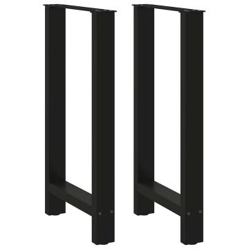 Black Coffee Table Legs - Durable Steel (2 pcs) | HipoMarket UK