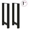 Black Coffee Table Legs - Durable Steel (2 pcs) | HipoMarket UK