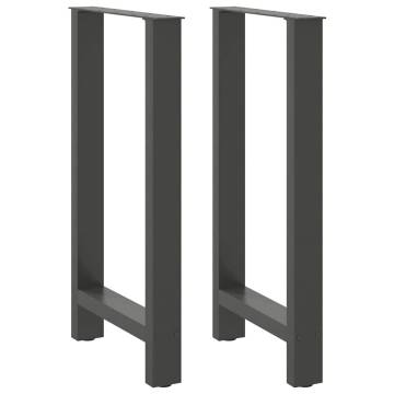 Anthracite Coffee Table Legs - 40x(90-91) cm Steel - 2 pcs