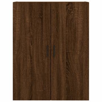 Elegant Highboard Brown Oak - 69.5x34x180 cm Engineered Wood