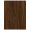 Elegant Highboard Brown Oak - 69.5x34x180 cm Engineered Wood