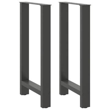 Coffee Table Legs Anthracite Steel - 2 pcs | Hipomarket UK