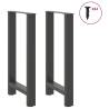 Coffee Table Legs Anthracite Steel - 2 pcs | Hipomarket UK