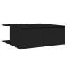 Stylish Black Coffee Table - 80x80x31 cm Engineered Wood