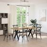 NOAIN Dining Table with X-Shaped Legs - Solid Pine 180x90 cm