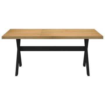 NOAIN Dining Table with X-Shaped Legs - Solid Pine 180x90 cm