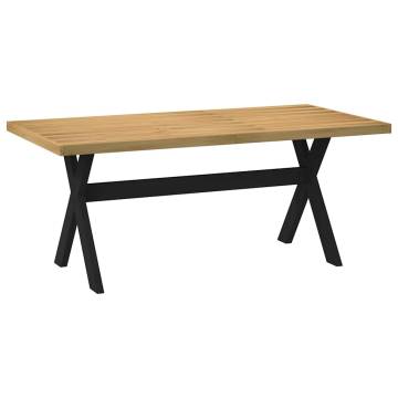 NOAIN Dining Table with X-Shaped Legs - Solid Pine 180x90 cm