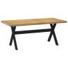 NOAIN Dining Table with X-Shaped Legs - Solid Pine 180x90 cm