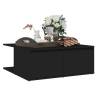 Stylish Black Coffee Table - 80x80x31 cm Engineered Wood