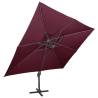 Cantilever Garden Parasol - Bordeaux Red 400x300 cm