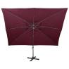 Cantilever Garden Parasol - Bordeaux Red 400x300 cm