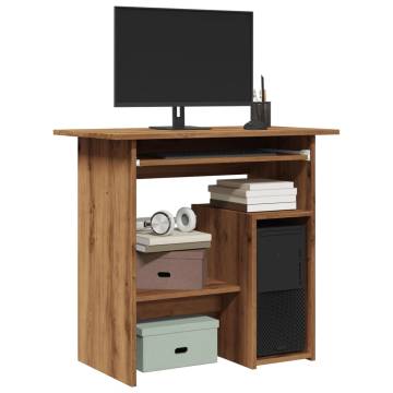 Desk Artisan Oak 80x45x74 cm - Modern Engineered Wood Desk