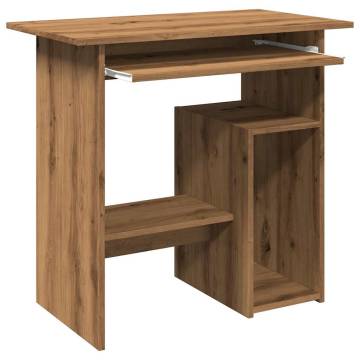 Desk Artisan Oak 80x45x74 cm - Modern Engineered Wood Desk