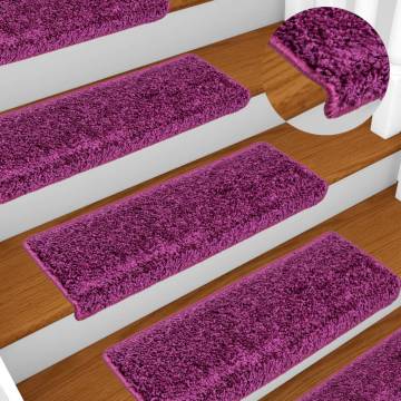 Stair Mats 10 pcs Violet - Non-Slip & Washable | HipoMarket