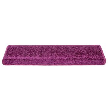 Stair Mats 10 pcs Violet - Non-Slip & Washable | HipoMarket