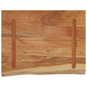 Wall Shelf 50x40 cm - Solid Acacia Wood with Live Edge