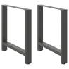 Coffee Table Legs Anthracite - Durable Steel 70x(72-73) cm