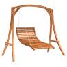 Swing Bed Solid Wood Spruce with Teak Finish - Relax Outdoors