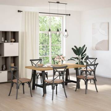 NOAIN Solid Wood Dining Table with A-Shaped Legs - 180x90 cm