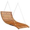 Swing Bed Solid Wood Spruce with Teak Finish - Relax Outdoors