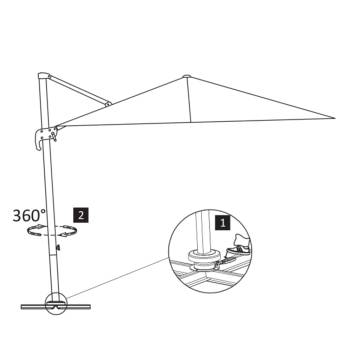 Cantilever Garden Parasol 400x300 cm - Anthracite | HipoMarket