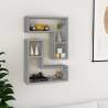 Grey Sonoma Wall Shelves - 2 pcs | Durable Engineered Wood