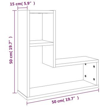 Grey Sonoma Wall Shelves - 2 pcs | Durable Engineered Wood