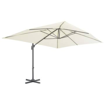 Cantilever Garden Parasol with Aluminium Pole - 400x300 cm Sand