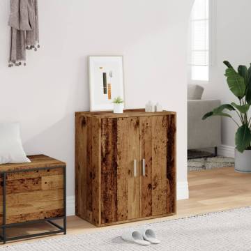 Shoe Cabinet Old Wood 60x35x70 cm - Durable Storage Solution