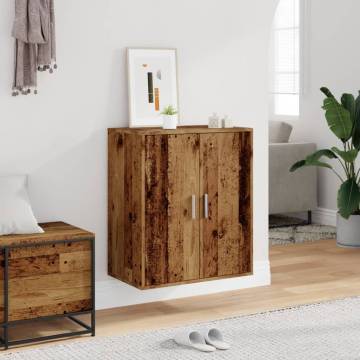 Shoe Cabinet Old Wood 60x35x70 cm - Durable Storage Solution