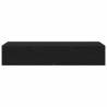 Stylish Black Wall Shelf with Drawers - 100x36x19 cm