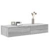 Wall Shelf with Drawers Grey Sonoma - Stylish Storage Solution