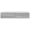 Wall Shelf with Drawers Grey Sonoma - Stylish Storage Solution