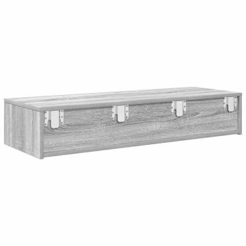 Wall Shelf with Drawers Grey Sonoma - Stylish Storage Solution