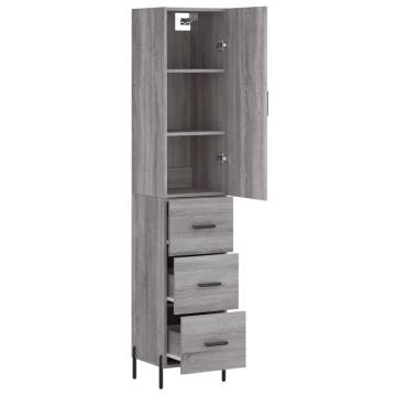 Highboard Grey Sonoma - Stylish Engineered Wood Storage