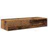 Wall Shelf with Drawers - Old Wood | Hipomarket UK