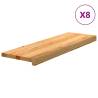 Light Brown Oak Stair Treads - 8 pcs | Hipomarket