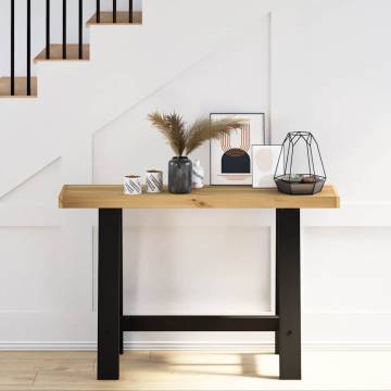 NOAIN Console Table with A-Shaped Legs - Solid Pine Wood