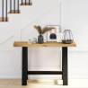 NOAIN Console Table with A-Shaped Legs - Solid Pine Wood