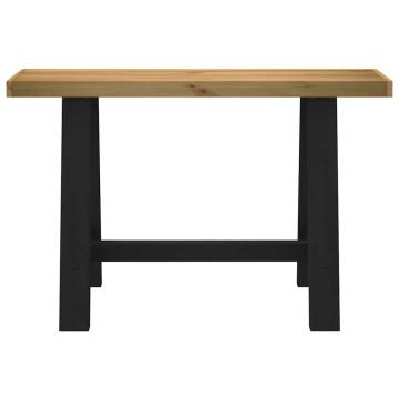 NOAIN Console Table with A-Shaped Legs - Solid Pine Wood