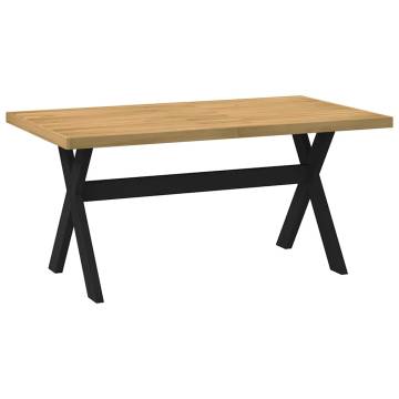 NOAIN Solid Pine Dining Table with X-Shaped Legs | 160x90 cm