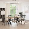 NOAIN Solid Pine Dining Table with X-Shaped Legs | 160x90 cm