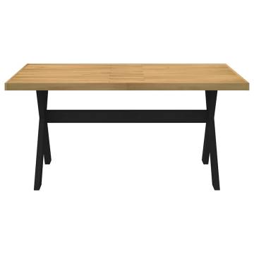 NOAIN Solid Pine Dining Table with X-Shaped Legs | 160x90 cm