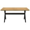 NOAIN Solid Pine Dining Table with X-Shaped Legs | 160x90 cm