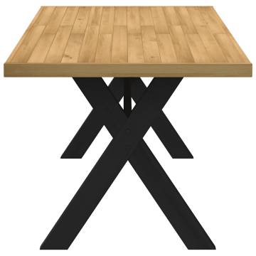 NOAIN Solid Pine Dining Table with X-Shaped Legs | 160x90 cm