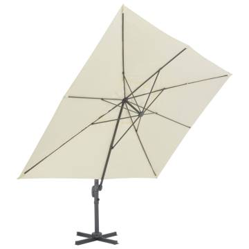 Garden Parasol with Portable Base Sand - UV Resistant & Versatile