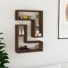 Wall Shelves 2 pcs Brown Oak - Stylish Storage Solution