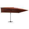  Cantilever Garden Parasol with LED Lights Terracotta 400x300 cm Colour terracotta Size 400 x 300 cm (7 x 5 cm) Quantity in Package 1 